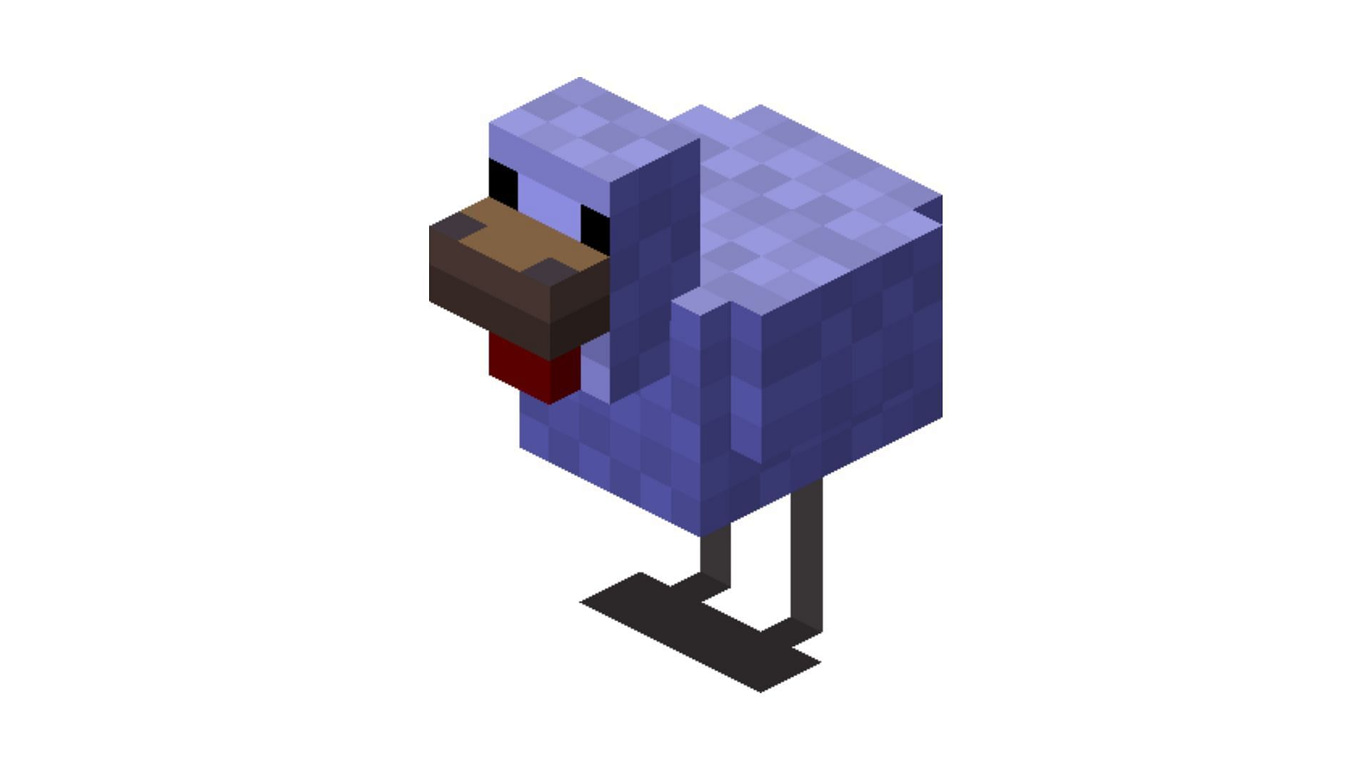 Diamond Chicken was another joke mob with a unique feature. (Image Minecraft Wiki || Mojang Studios)